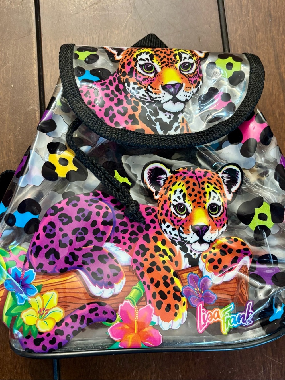 RARE! VINTAGE 1990’s Lisa Frank Mini Backpack featuring “Hunter the Leopard”